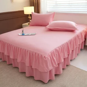 Microfiber Bed Skirts Printed Elastic Fitted Bed Skirts High Quality Lace Bed Skirt