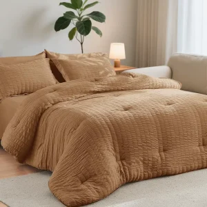 Microfiber Bedding Sets Collections Modern Quality Luxury 5 Piece Set Breathable Skin Friendly Textured Seersucker