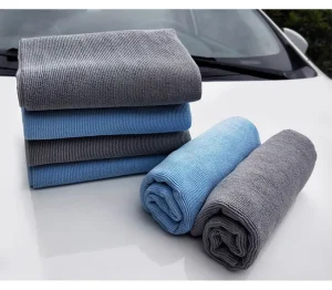 Microfiber Borderless Pearl Weave Soft Car Wash Polishing Towel Knitted for Scratch free Convenient Use 40 * 40 cm 350GSM