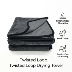 Microfiber Car Care Twisted Loop Quick Dry 70x90cm 600GSM Eco Friendly Auto Detailing Drying Towel