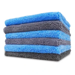 Microfiber Car Towel 400gsm 40x40cm Edgeless Super Absorbent Drying Detailing Long Short Dual Pile Cleaning Towels for Car Wash