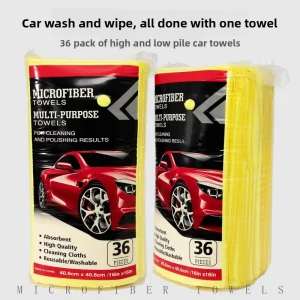 Microfiber Car Wash Cloth Towel Black and Blue with Custom Logo Price for Car Cleaning and Drying Model SEQ 201 CN GUA