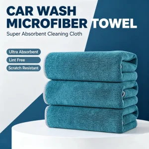 Microfiber Car Wash Towel Water absorbent Quick dry Lint free Scratch free Universal for Whole Car Cleaning