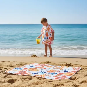 Microfiber Cartoon Antimicrobial Quick Dry Eco Friendly Beach Swim Changing Surf Hooded Poncho Towel