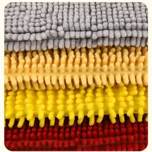 Microfiber Chenille Fabric Roll Fluffy Home Textile Grey Cloth for Cleaning Factory Direct Supply Custom Available