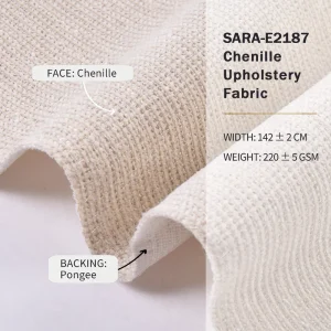 Microfiber Chenille Shaggy Fabric Linen Looks Home Textile for Furniture Textile SARA E2187