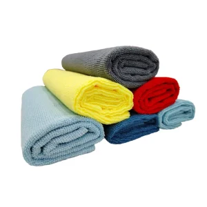 Microfiber Cleaning Cloth All Purpose Soft Knitted 16*16 Inches Sewing Edge Towel for Quick Dry Car & Kitchen Cleaning