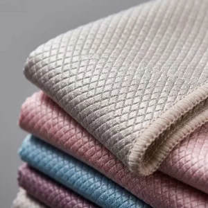 Microfiber Cleaning Cloth Fish Scale Weave Super Absorbent Scratch Free Streak Free Car Glass Auto OEM