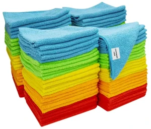 Microfiber Cleaning Cloth Microfiber Towels Ultrasonic Cut Edgeless 350 Gsm 40 * 40 cm 16 * 16 Inch