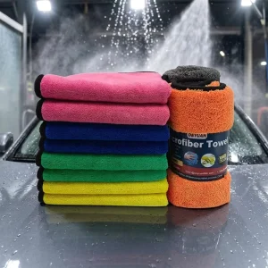 Microfiber Cleaning Towel Quick Dry Absorbent Car Washing Double sided 600 GSM Auto Detailing Coral Fleece Car Drying Towel