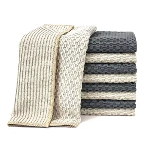 Microfiber Cloth Eco-Friendly Reusable Square Towels for Kitchen Glass Cleaning Plain Style