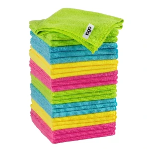 Microfiber Cloth Gray Yellow Pink Blue Microfiber Towel Manufacturers for Car Washing and Kitchen Cleaning