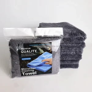 Microfiber Coral Fleece Car Towels High Absorbent Lint Free Detailing Cloth for Auto Glass Windshield Washing & Home Cleaning