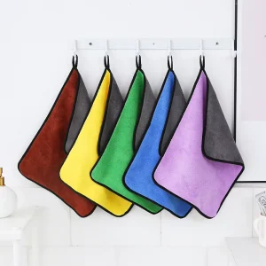 Microfiber Coral Fleece Professional Car Beauty Towel Super Absorbent Quick Dry Soft Double Layer Thickened Car Towel