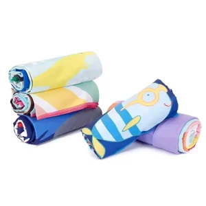 Microfiber Double-sided Velvet Beach Towel Quick Drying Water Absorption Sand Free Custom Printed