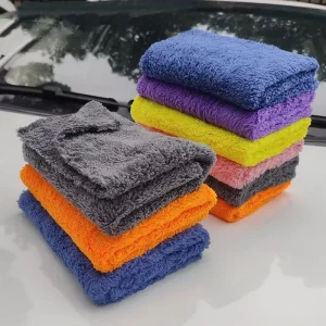 Microfiber Edgeless Coral Fleece Towel Cleaning Cloth Car Detailing Towel