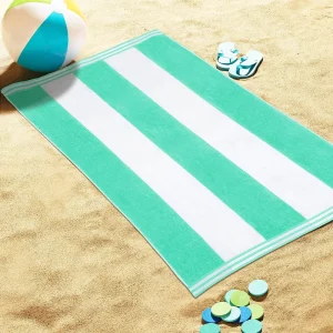 Microfiber Fabrics Custom Logo Design Thick Beach Towels Extra Large Beach Travel Stripe Towels With logo
