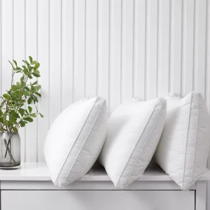 Microfiber Filling Custom Size Bed Pillows Satin Resistant Healthy Sleep Pillow
