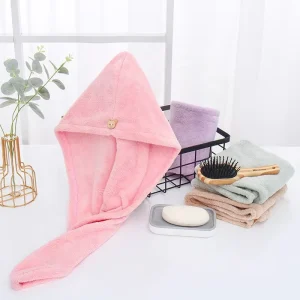 Microfiber Hair Drying Bath Towel Colorful Fast Absorptive Headbands Hair Drying Turban Wrap for Personal Care