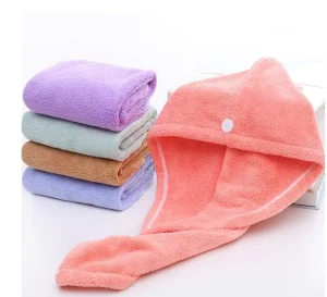 Microfiber Hair Drying Towel Bath Shower Drying Cap Fast Drying Absorbent Twist Turban All Season Bathroom Use