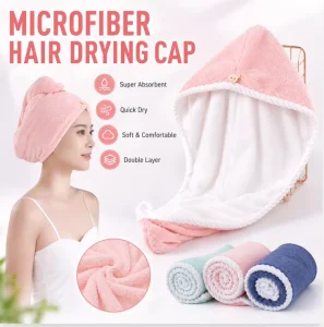 Microfiber Hair Drying Towel Cap Fast Dry Hair Wrap Super Absorbent Quick Dry Bath Towel for Women