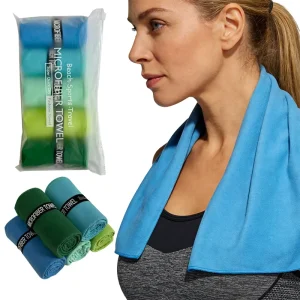 Microfiber Hair Towel Set 5pcs Ultra Soft Fast Dry Wrap Towels with Custom Logo Woven Label Personalized Towels for Gym