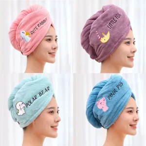 Microfiber Hair Towel Wrap for Women Super Absorbent Quick Dry Hair Turban for Drying Curly Long Thick Hair