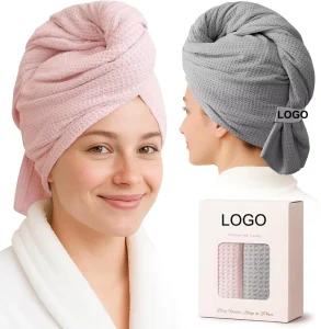 Microfiber Hair Towel Wrap for Women Waffle Weave Hair Plopping Towel for Curly Long & Thick Hair Anti-Frizz Hair Turbans