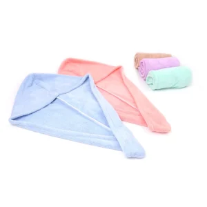 Microfiber Hair Towel Wrap for Women and Men Bathroom Essential Accessories Quick Dry Hair Turban Custom Brand Woven Plain