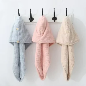 Microfiber Hair Towel for Women Super Absorbent Shower Spa Turban Wraps Hair Drying Towel