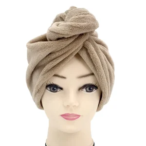 Microfiber Hair Towel with Button Super Absorbent Hair Salon Towel Wrap Fast Drying Hair Towel for Women