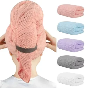 Microfiber Hair Towels Super Soft Fast Drying Turbans for Long Hair Hair Towel Covered Blanket Set
