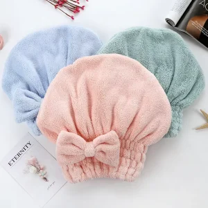 Microfiber Hair Towels for Women Super Absorbent Fast Drying Anti-Frizz Hypoallergenic Travel Turban Head Towels