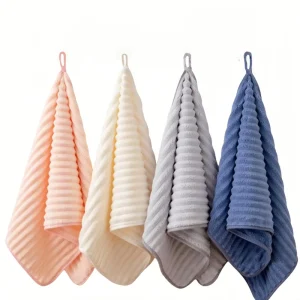 Microfiber Hand Bath Towels Soft Skin Friendly Highly Absorbent for Quick Drying with Hooks for Kitchen Cleaning Cloths