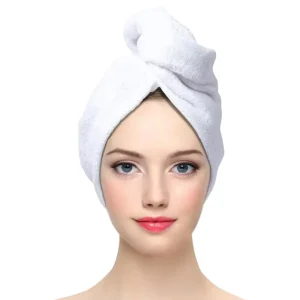 Microfiber Head Hair Towel Turban Wrap Custom Logo Quick Dry Feature Disposable Style for Women Knitted