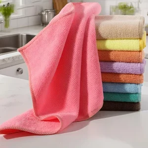Microfiber Kitchen Cleaning Cloths Fade Resistant Dish Towels Lazy Housework Wipes & Table Scrubbers