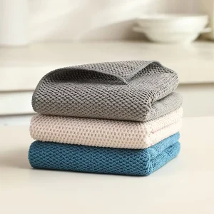 Microfiber Kitchen Dish Towels Super Absorbent Dish Washing Cloths with Corn Kernel Texture Multipurpose Cleaning Rags