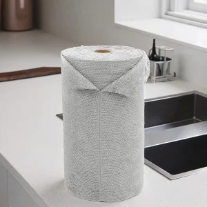 Microfiber Kitchen Towels Lint-Free Quick Dry Wipes 20pk Value Pack Reusable Clean Cloths Per Roll in Grey for Dish Cleaning