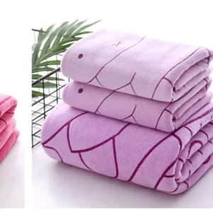 Microfiber Luxury Bath Sheet Extra Large Bath Towel Fast Drying Beach Towel (140cm X 70 cm Purple)