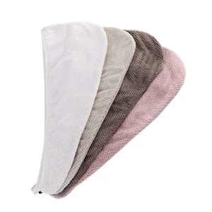 Microfiber Luxury Bath Towel Set Quick Dry Super Soft Reusable Hair Drying Cap & Wrap for Women