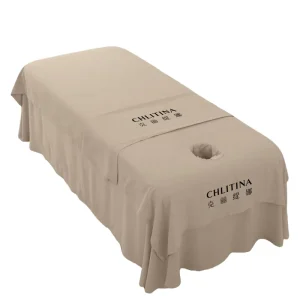 Microfiber Massage Table Sheet Sets Bed Skirt Valance Sheet with Face Rest Hole Anti-Pilling Massage Table Cover Bedskirt