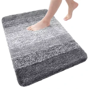Microfiber Non Slip Bathroom Mat Extra Absorbent and Quick Dry Bath Mat Soft Shower Mat