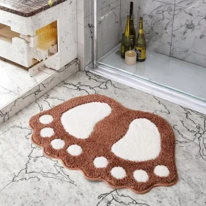 Microfiber Non Slip Soft Polyester TPR Backing Washable Square Medium Thickness Northern Europe Style Door Mats Floral Pattern