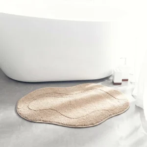 Microfiber Polyester Absorbent Thick Cut Pile Modern Luxury Tuff Bath Mats