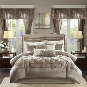 Microfiber Polyester Comforter Sets Designer Luxe Diamond Twist Korean 10 Pcs King Size Luxury Bedding Comforter Set