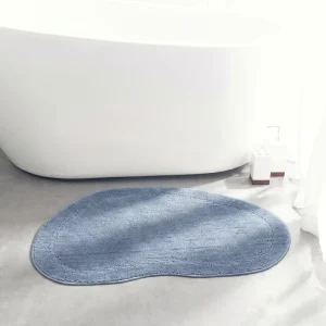 Microfiber Polyester Eco Friendly Washable Non Slip Absorbent Cushioned Thick Cut Pile Modern Luxury Bath Mats for Home Hotel