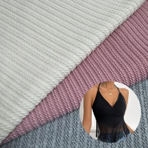 Microfiber Polyester Fabric Knitted Jacquard Fabric for Women Garments Customizable