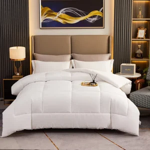 Microfiber Polyester Fabric Quilted White Comforters Super Soft Bedding Duvet Designer Comforter Set Warm Winter Modern