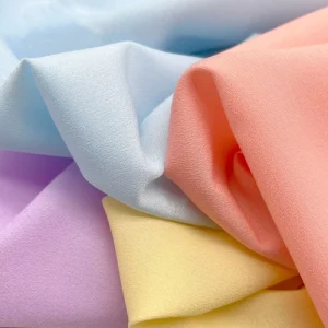 Microfiber Polyester Wrinkle Chiffon Crepe Fabric Elastic Flower Yao Wrinkled Lining Fabric for Garment