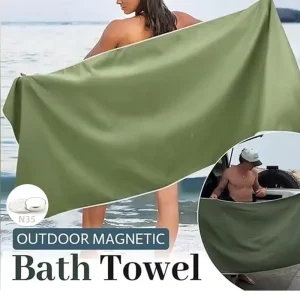 Microfiber Portable Fitness Swimming Beach Towel Quick Dry Water Absorbent Magnetic Fixing Solid Color Thermal Hot Spring Towel